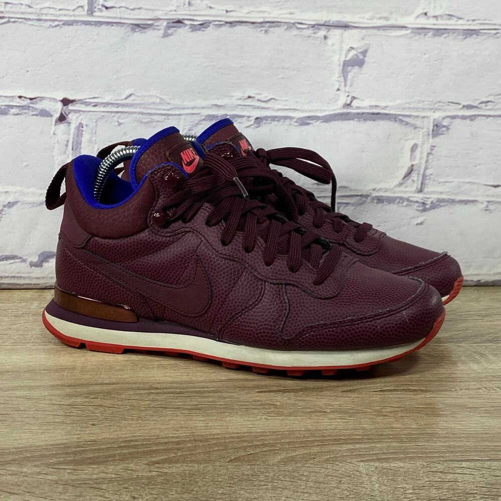 Nike Internationalist Mid Purple Sneakers Women's 8 Retro Athletic Leather Shoes